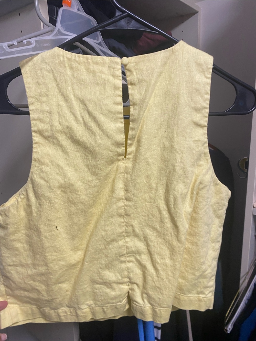 Banana Republic Pale Yellow Linen Blend Sleeveless Top - Picture 3 of 3
